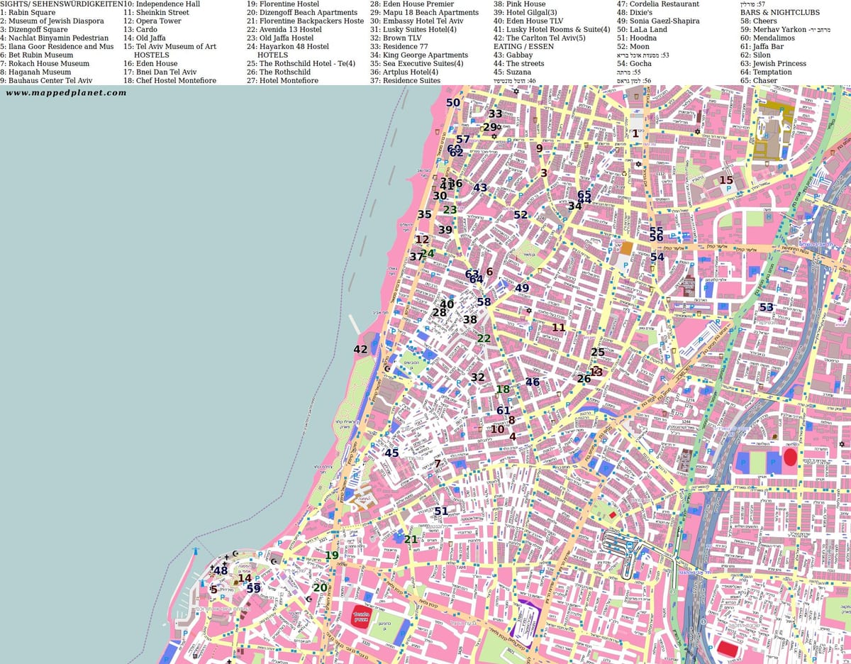 bản đồ của ông vuông Tel Aviv