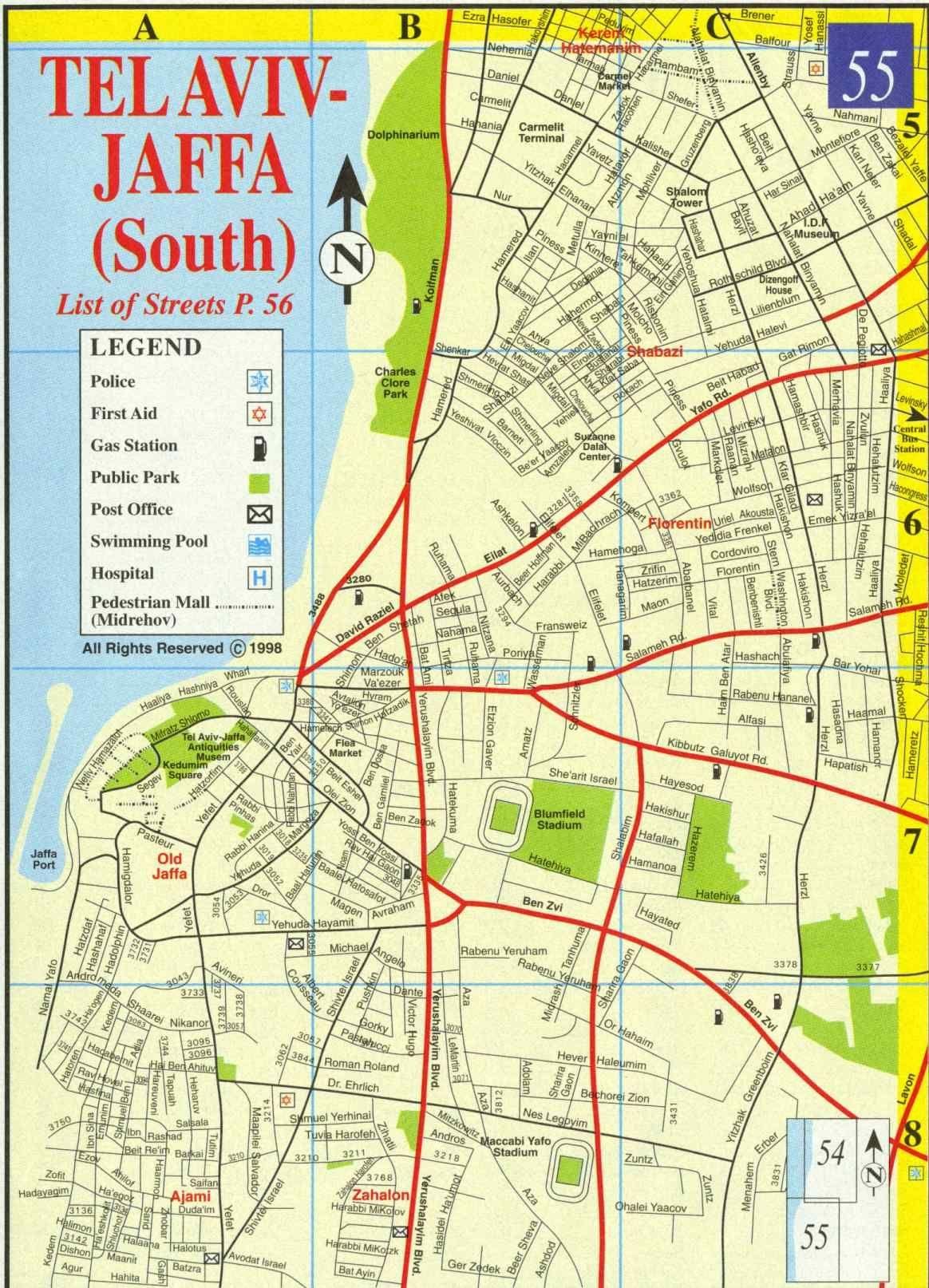 bản đồ của ứng hamedina Tel Aviv