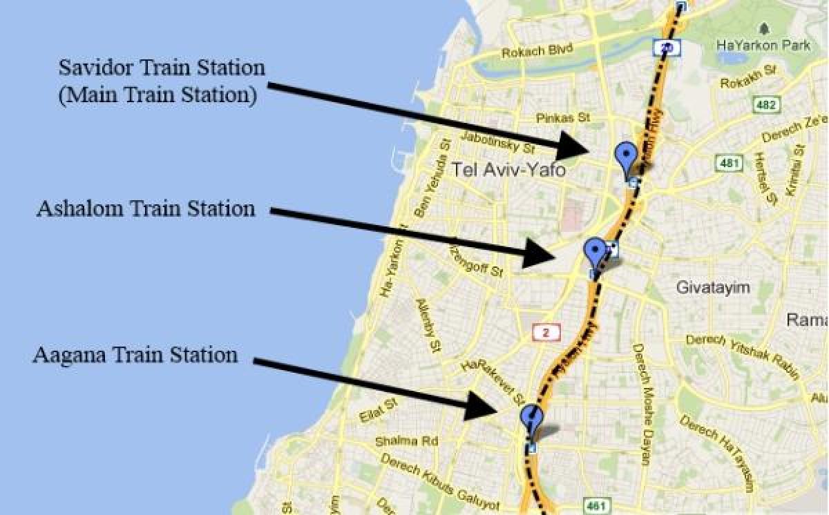 bản đồ của sherut bản đồ Tel Aviv