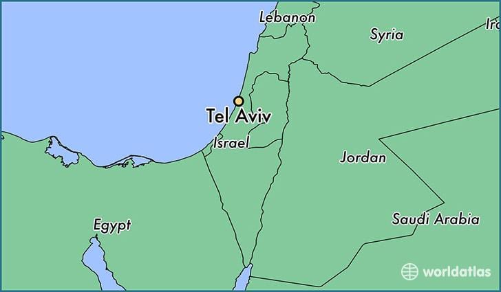 bản đồ của Tel Aviv thế giới