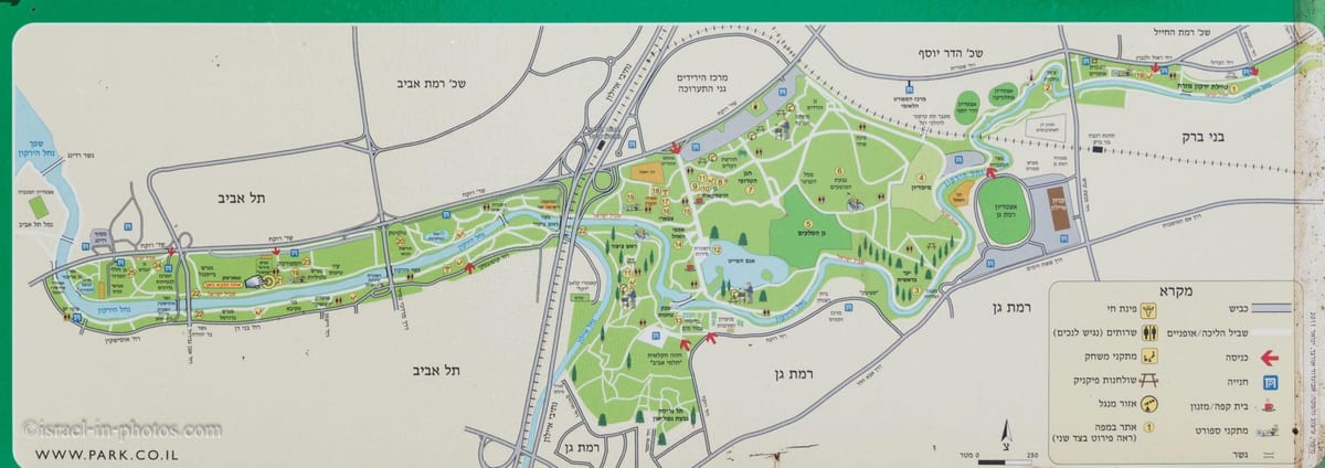 bản đồ của yarkon sông