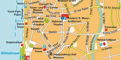 Bản đồ của khu vực Tel Aviv