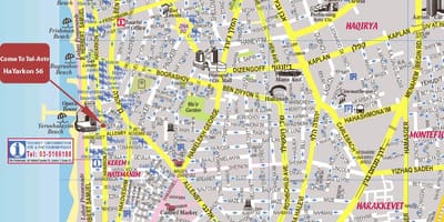 Tel Aviv bản đồ thành phố