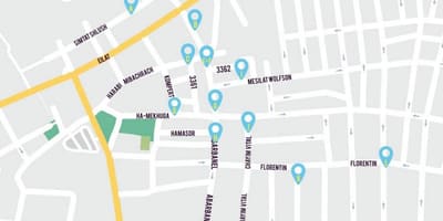 Bản đồ của florentin Tel Aviv