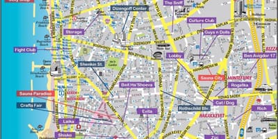 Bản đồ của người đồng tính Tel Aviv