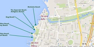 Bản đồ của namal Tel Aviv