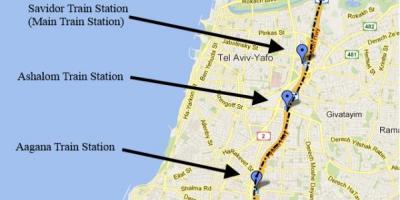 Bản đồ của sherut bản đồ Tel Aviv