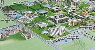 Tel Aviv khuôn viên trường đại học bản đồ