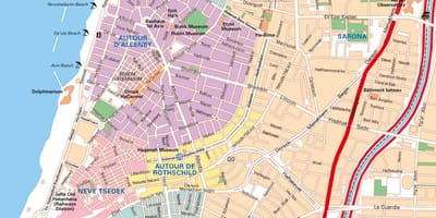 Bản đồ của Tel Aviv bãi đậu xe