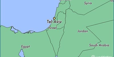 Bản đồ của Tel Aviv thế giới