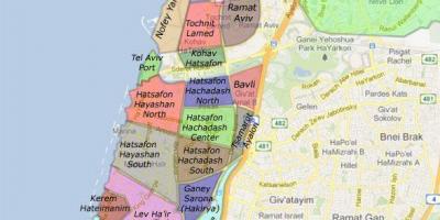 Tel Aviv khu phố bản đồ