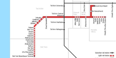 Tel Aviv tàu điện ngầm bản đồ