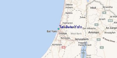 Bản đồ của Tel Aviv tuần và điện thoại 