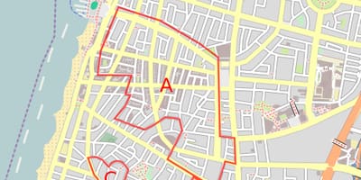 Bản đồ của white city Tel Aviv